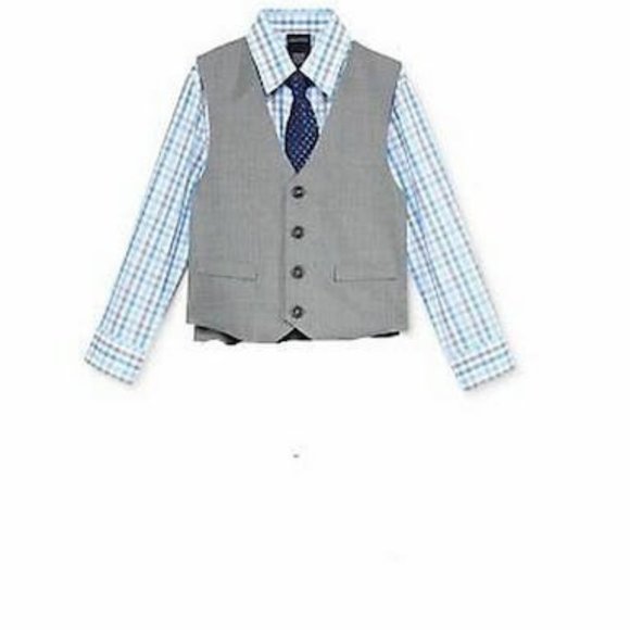 NAUTICA 3-PC. Sharkskin Vest, Shirt and Tie Set, Little Boys, Size 2T - Picture 1 of 1
